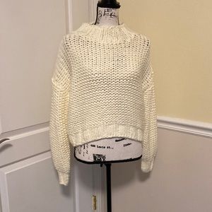 NWT MINK PINK WHITE TURTLE NECK SWEATER